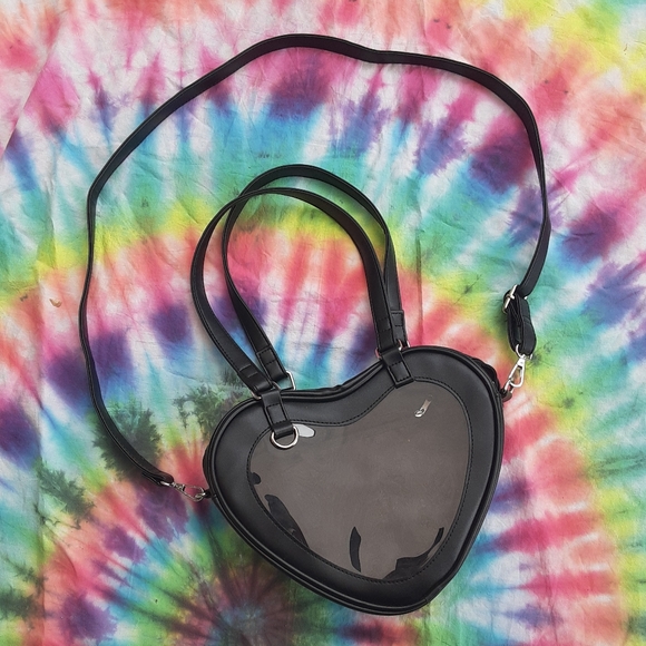 Sold. Dolls Kill clear heart purse - Picture 5 of 7